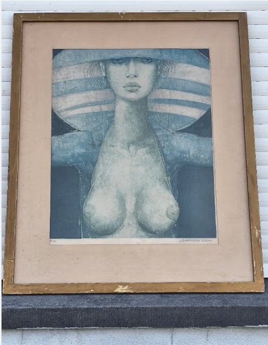 Lithographie épreuve d artiste signe jef van tuerenhout, Ophalen of Verzenden, Lithografie