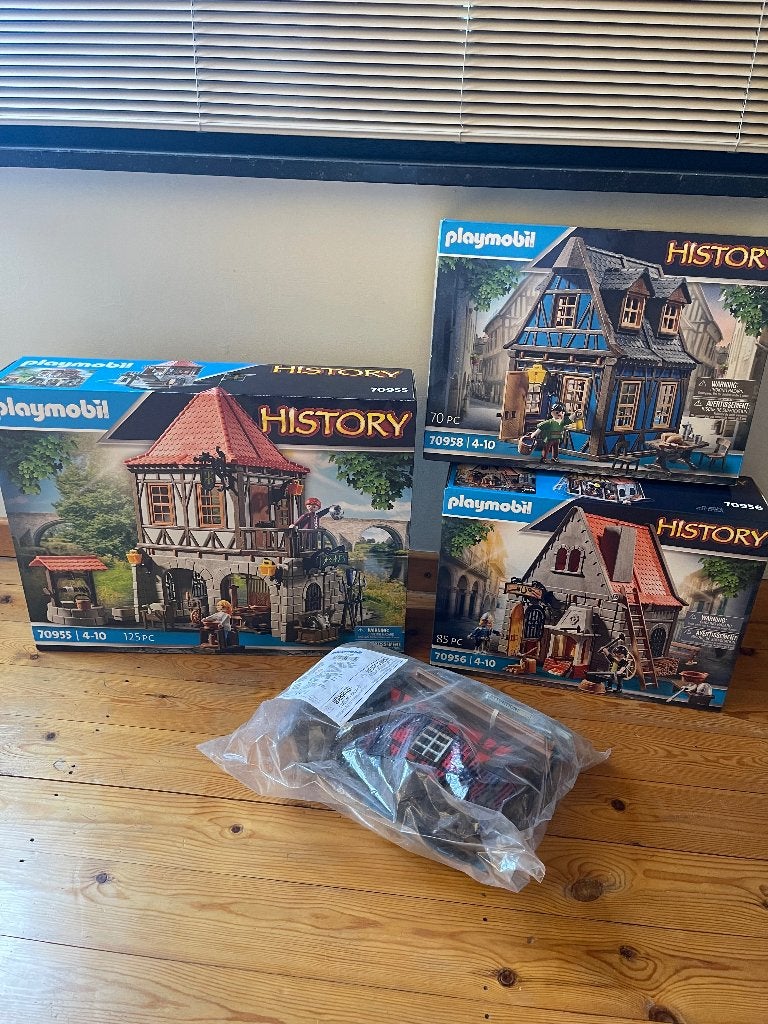 Playmobil vakwerkhuizen 70955 70956 70958 7785, Kinderen en Baby's, Complete set, Nieuw, Kasteel/Fort, Historisch