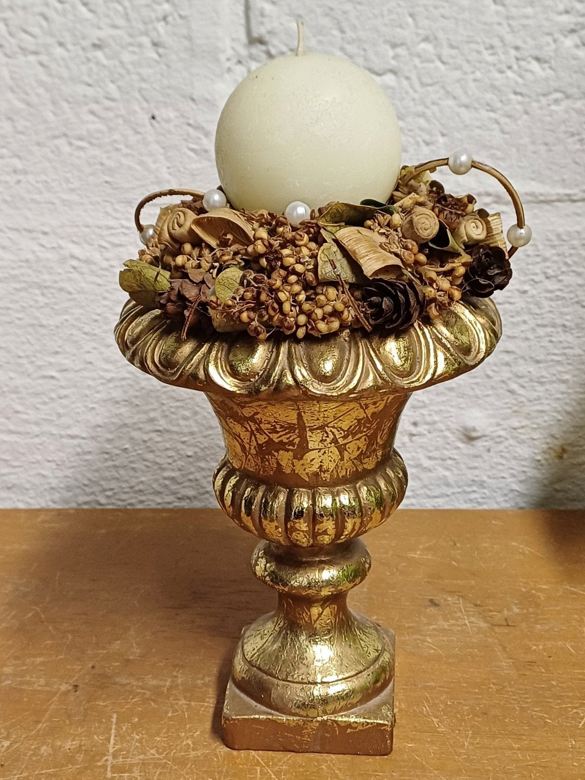 vase doré, Enlèvement ou Envoi, Autres marques, Utilisé, Autres types