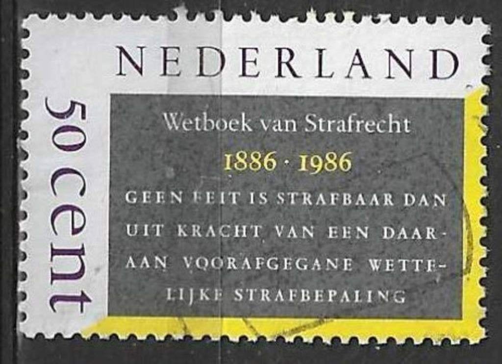 Pays-Bas 1986 - Yvert 1255 - Code pénal (ST), Envoi, Affranchi
