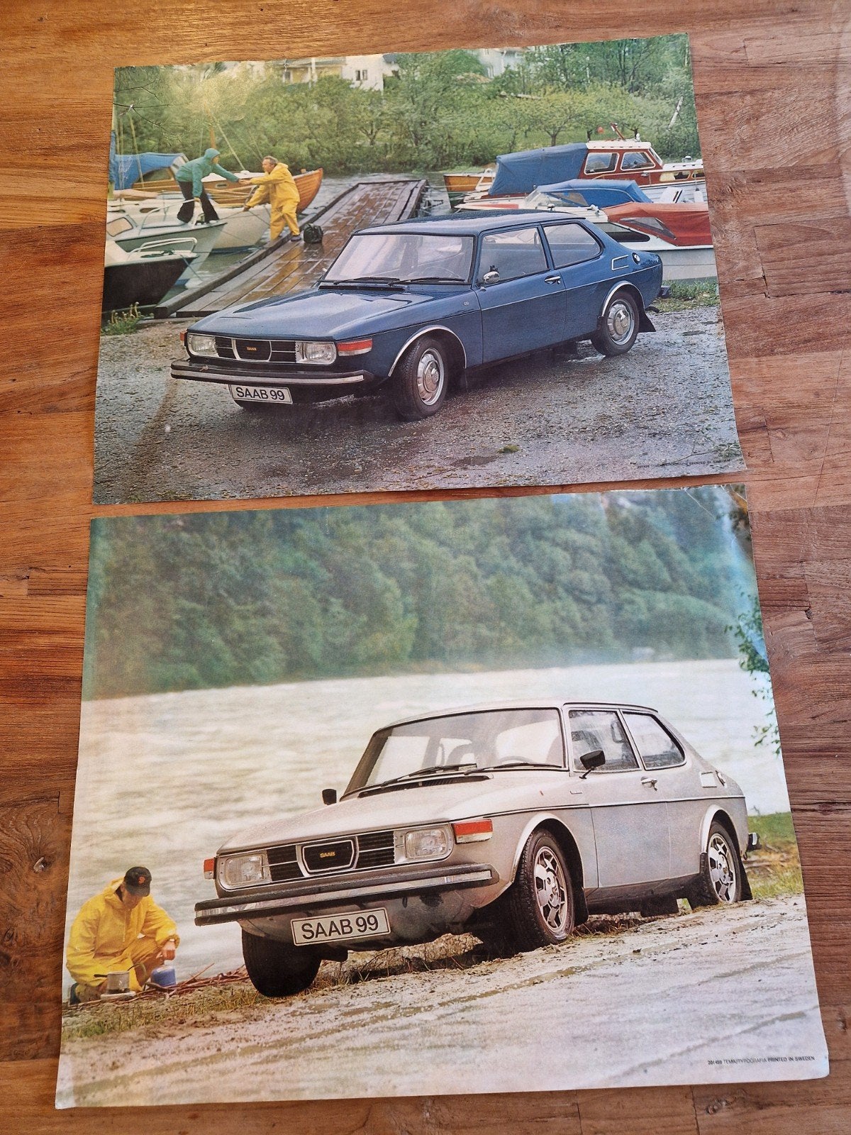 2 originele oude affiches Saab 99, Ophalen of Verzenden