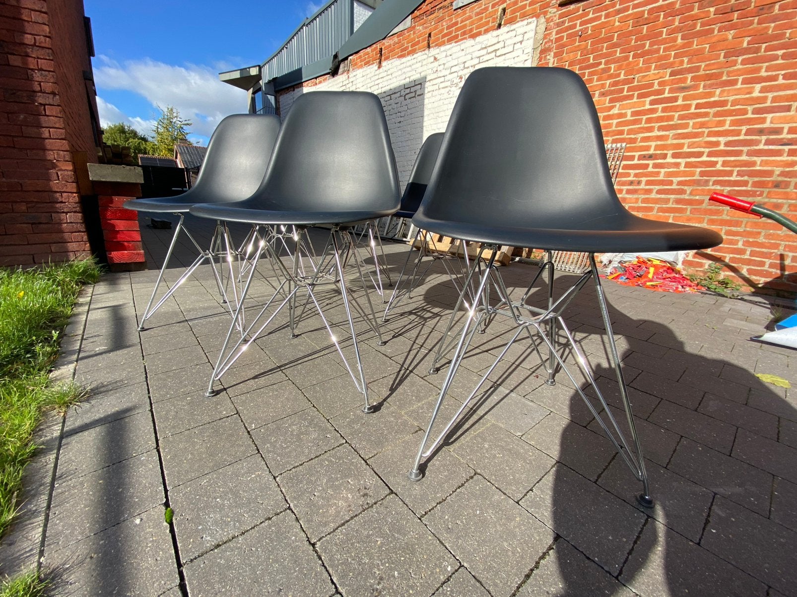 Vitra Eames DSR Zwart, Huis en Inrichting, Stoelen, Gebruikt, Vijf, Zes of meer stoelen, Kunststof, Zwart, Ophalen