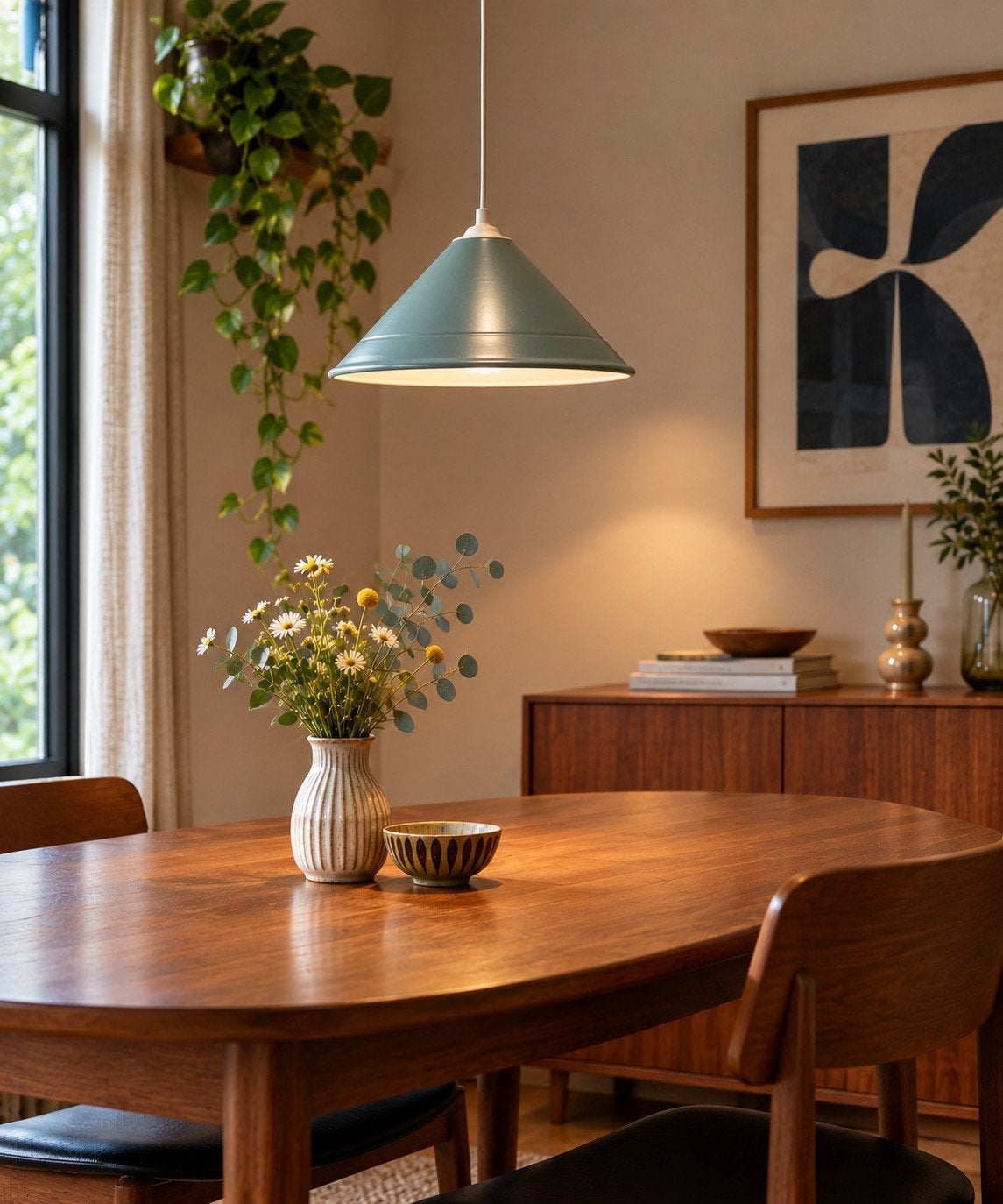 Vintage Scandinavische hanglamp – jaren 70/80, Ophalen of Verzenden