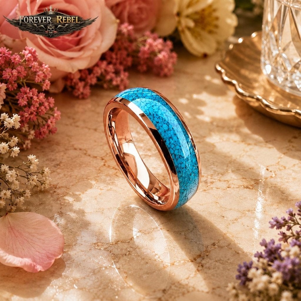 Wolfraam Trouwringen - Blue Aurum Rosé goud, Handtassen en Accessoires, Ringen, Nieuw, Dame of Heer, Overige kleuren, Overige materialen