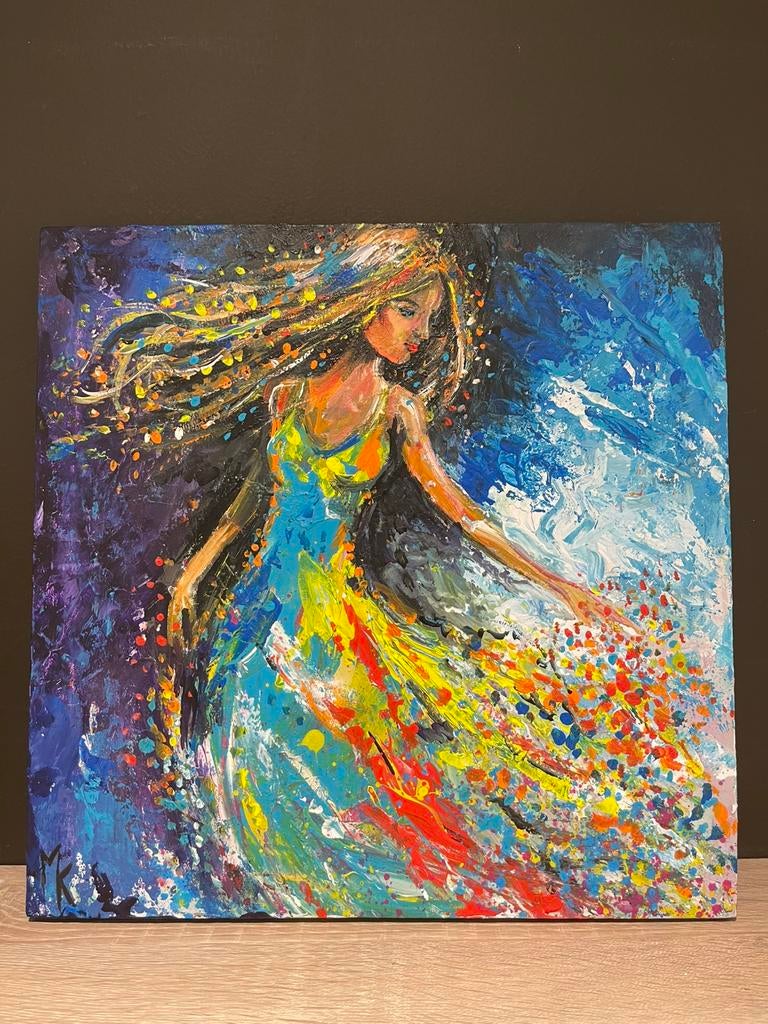 Kleurrijk 3 D schilderij Mk Art, Antiek en Kunst, Ophalen of Verzenden