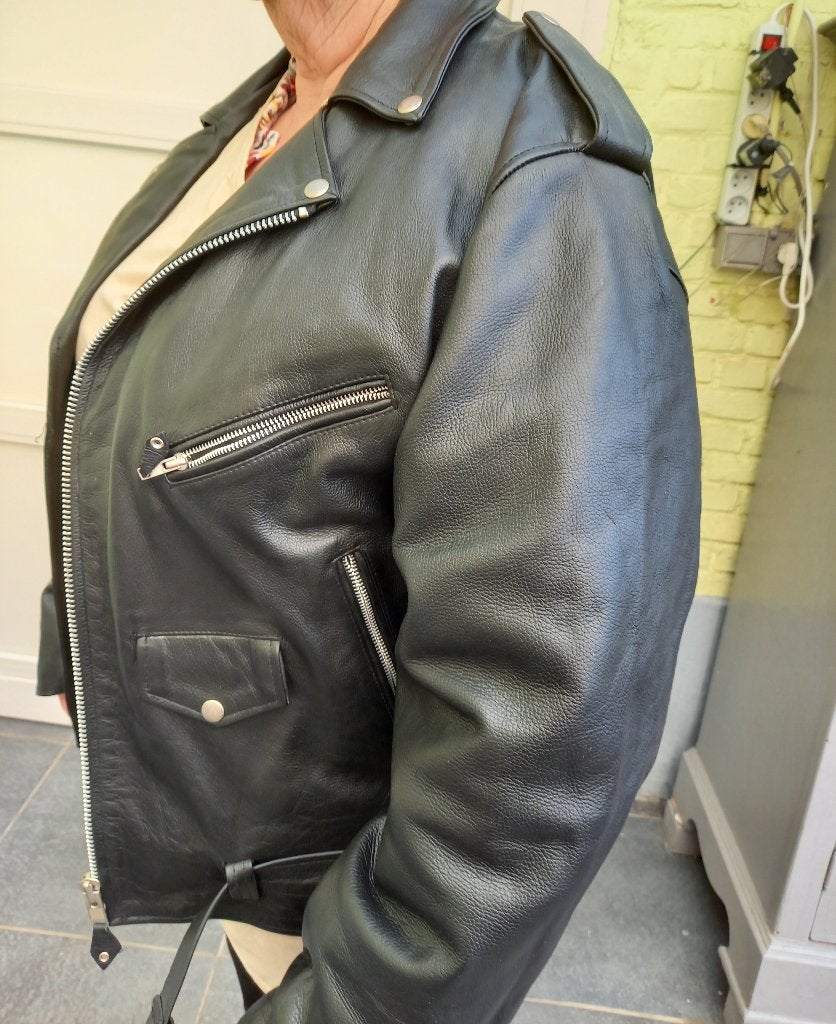 Gilet en cuir, taille 54, Neuf, Enlèvement, Noir, Taille 52/54 (L)