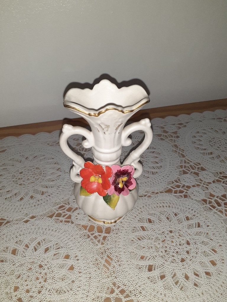 Vase avec fleurs en relief signé, Maison & Meubles, Accessoires pour la Maison | Vases, Convient pour fleurs séchées, 14 cm, Enlèvement