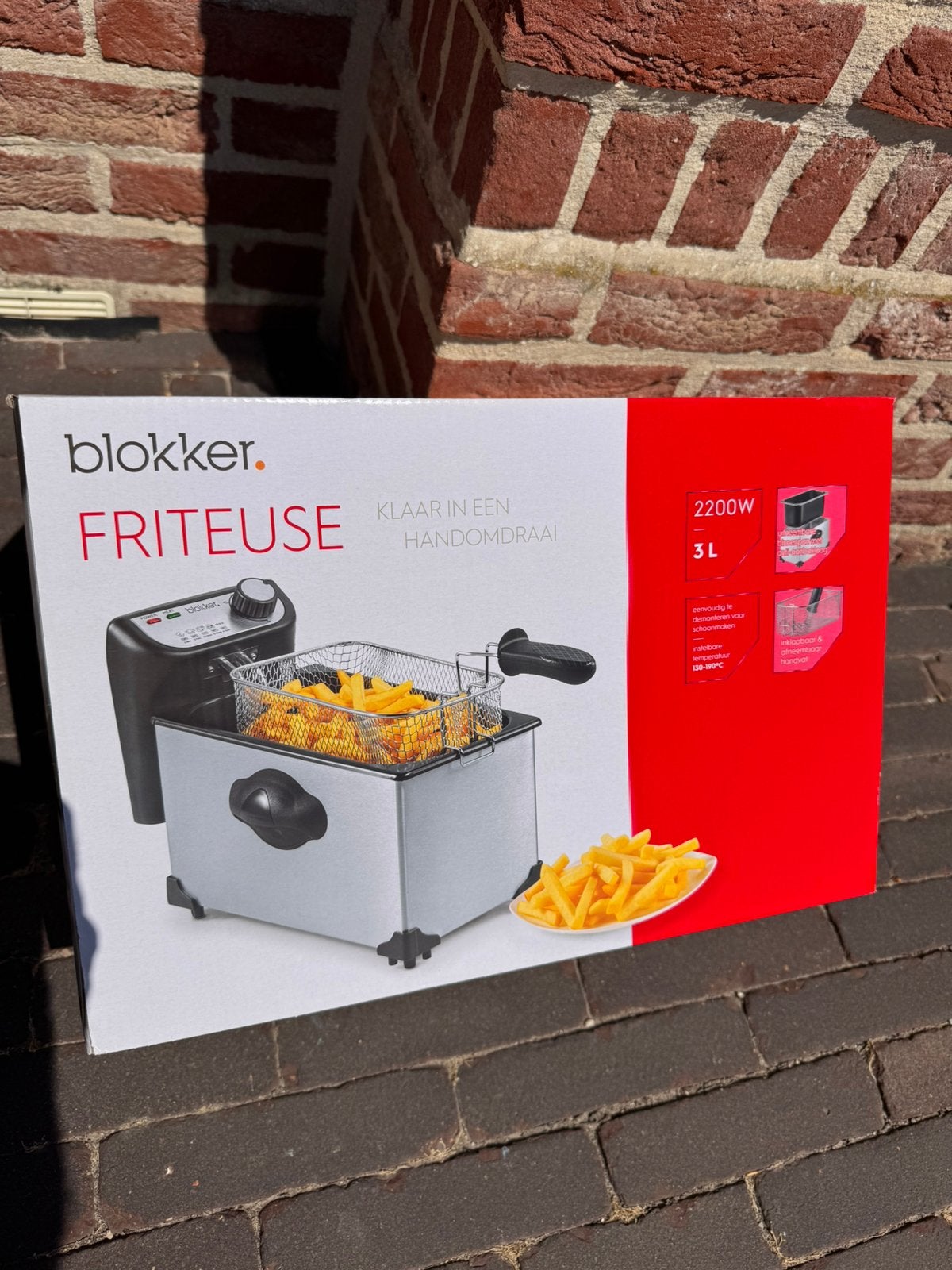 Blokker Friteuse NIEUW, Elektronische apparatuur, Frituurpannen, Ophalen, Zo goed als nieuw
