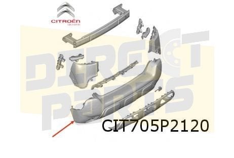 Citroën C3 Aircross (10/17-7/21) achterbumpers (Zwart) (PDC), Neuf, Arrière, -, -