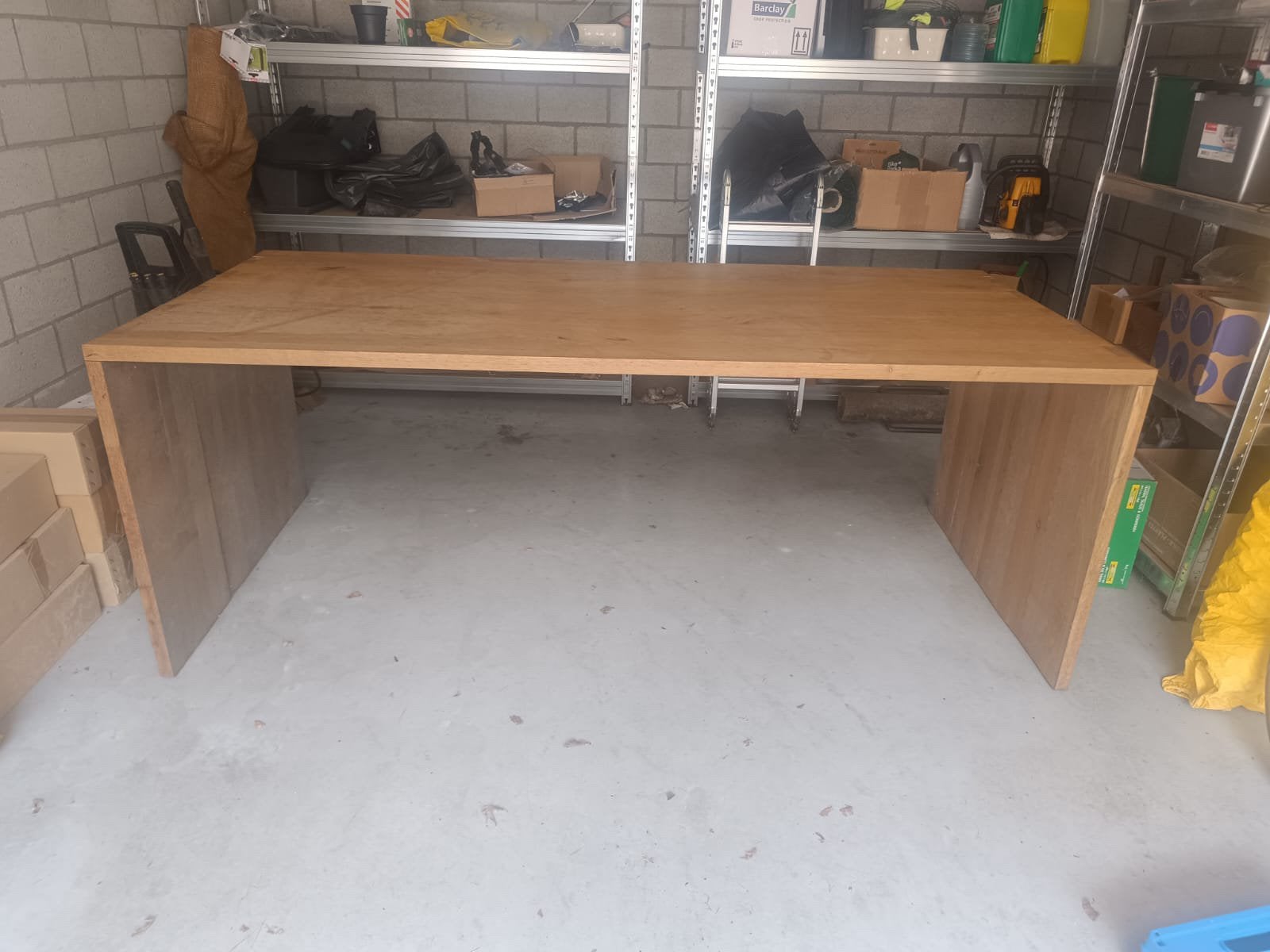 Table de bureau en U Ethicraft en chêne, Moderne, Enlèvement, Comme neuf