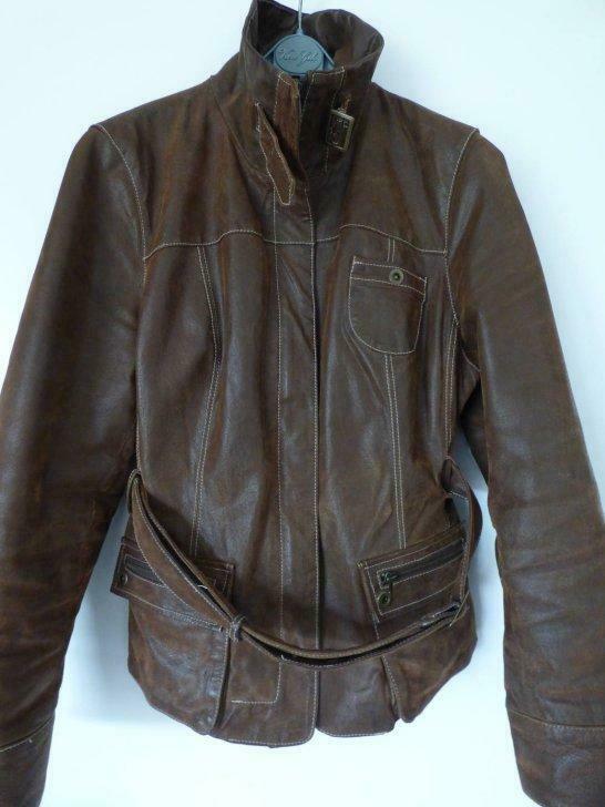 Vrouwen leren vest, Kleding | Dames, Jassen | Winter, Gedragen, Maat 42/44 (L), Bruin, Ophalen