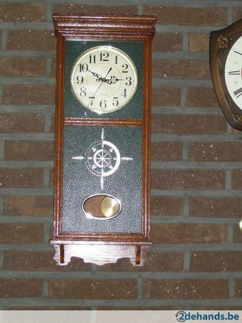 mooie hang klok Luartz afm. zie beschrijving van 15 naar 10, Ophalen, Gebruikt, Wandklok