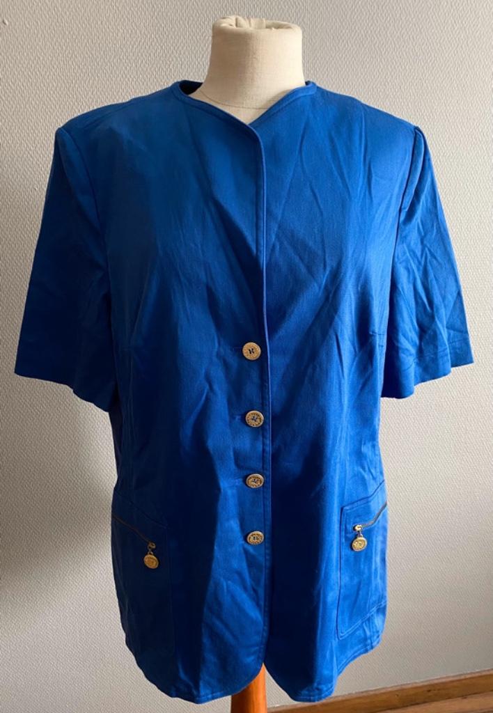 Blauwe blazer met korte mouwen Ara maat 46, Maat 46/48 (XL) of groter, Zo goed als nieuw, Verzenden, Blauw