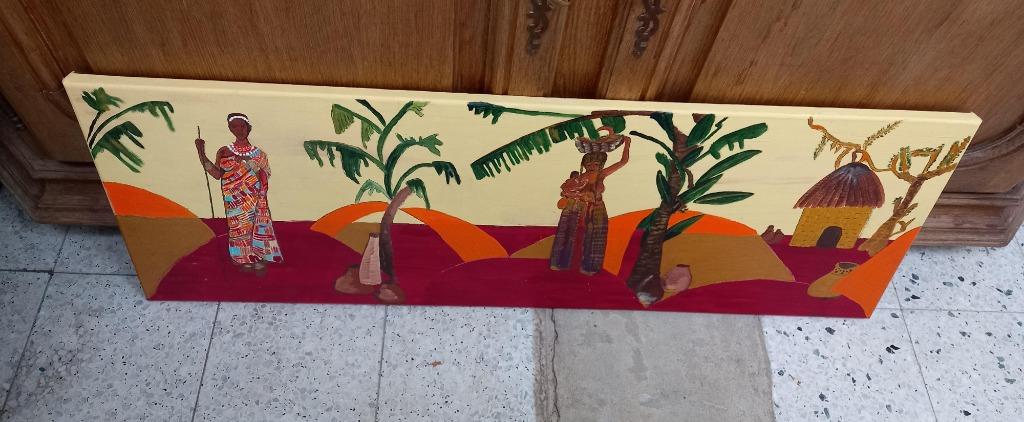 Peinture africaine 2010 signée, Antiquités & Art, Art | Peinture | Moderne, Enlèvement