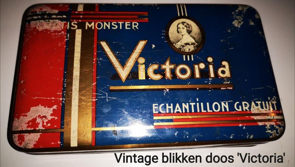 vintage blikken doos 'Victoria', Verzamelen, Ophalen of Verzenden, Gebruikt, Overige, Overige merken