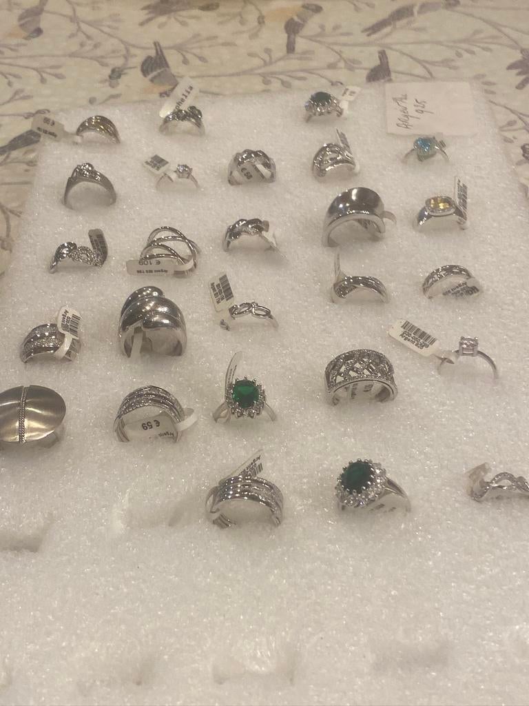 Bagues en argent, Bijoux, Sacs & Beauté, Bagues, Enlèvement ou Envoi, Comme neuf, Argent, Argent