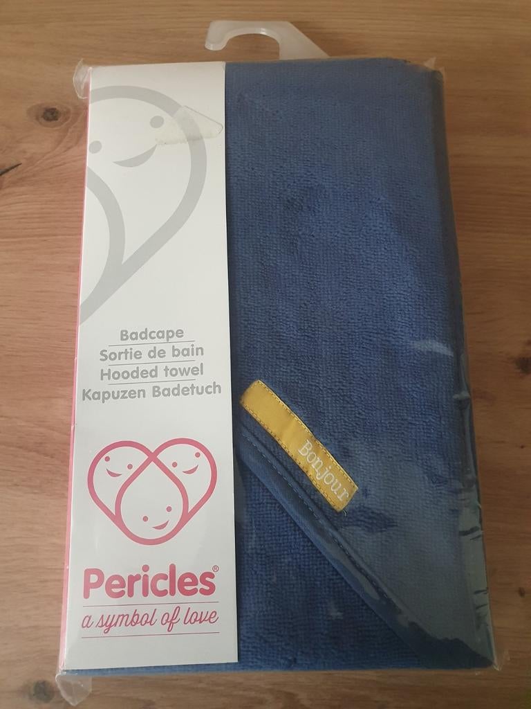 Pericles badcape – blauw, nieuw in verpakking (80x100 cm), Kinderen en Baby's, Babykleding | Overige, Ophalen of Verzenden, Nieuw