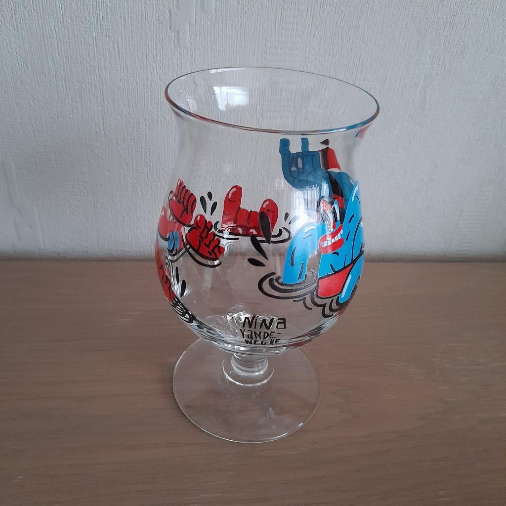 DUVEL glas  ontwerp Nina Vandeweghe., Verzamelen, Ophalen, Glas of Glazen, Duvel