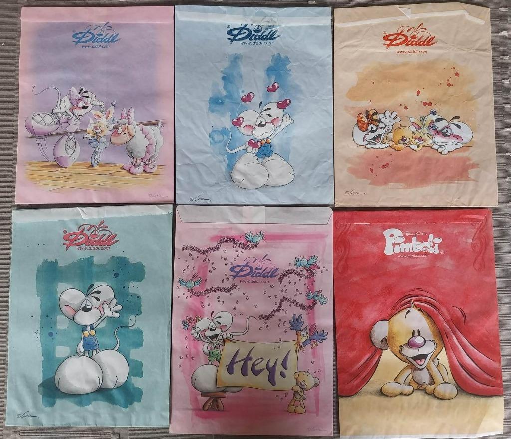 Diddl Zakjes klein/2, Enlèvement ou Envoi, Diddl, Utilisé, Papier, Carte ou Papeterie