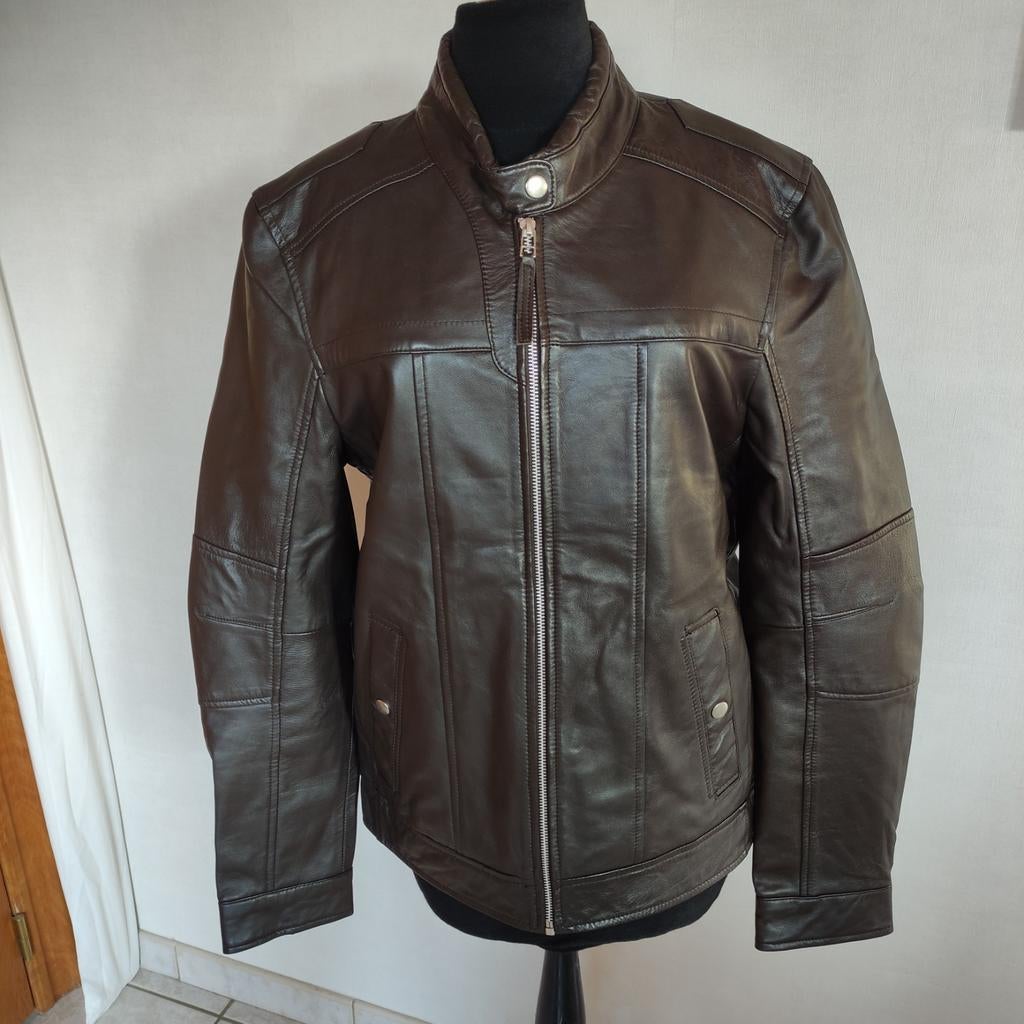Gilet en cuir pour homme Isaco & Kawa taille 48 - marron., Vêtements | Hommes, Vestes | Hiver, Comme neuf, Taille 48/50 (M), Brun
