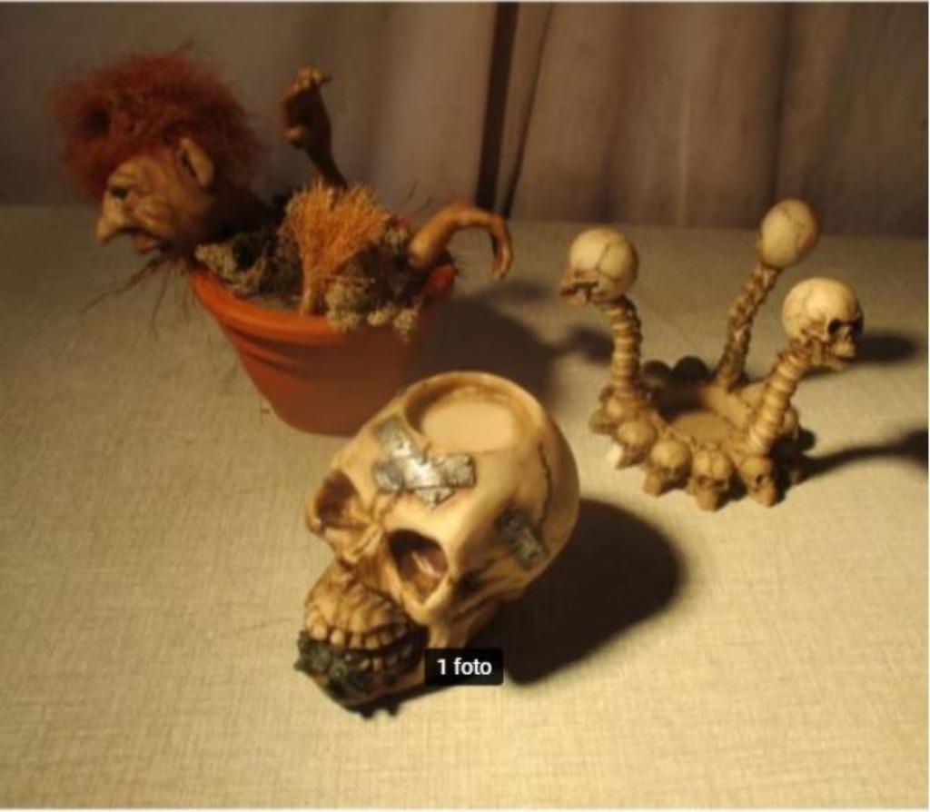 3 Speciale Griezelige Voorwerpen / FIguren / Beelden, Antiek en Kunst, Curiosa en Brocante, Ophalen of Verzenden