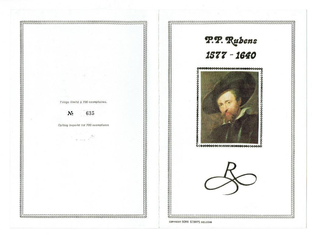 Lot 2 gelegenheidskaarten Rubens (Post-0051), Postzegels en Munten, Ophalen of Verzenden, Gestempeld, Overige thema's