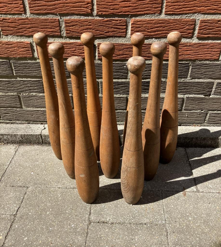 Nog 5 over! Antiek houten kegels, Ophalen of Verzenden