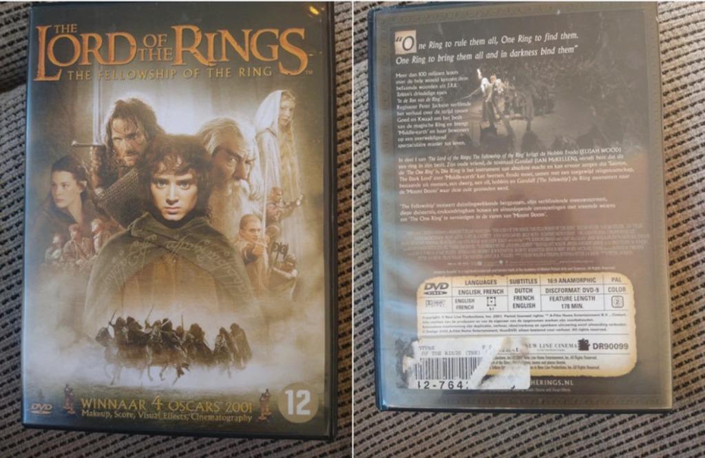 Dvd lord of the rings the fellowship of the ring Dvd als ni, Verzenden, Zo goed als nieuw, Fantasy