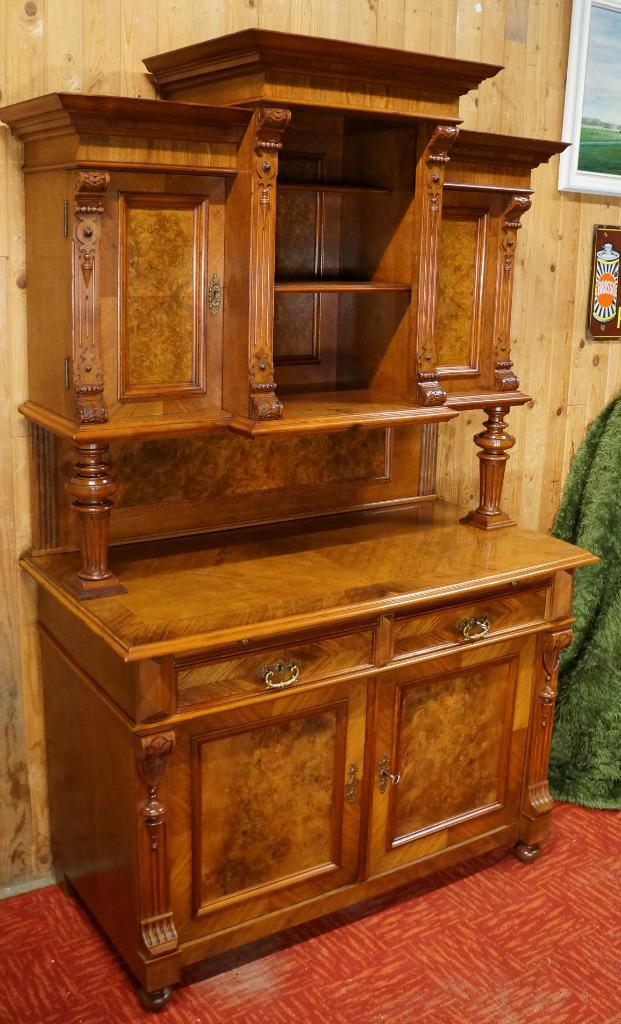 Meuble de buffet en acajou Armoire vaisselle Meubles anciens, Avec tablette(s), 100 à 150 cm, Utilisé, 50 à 75 cm