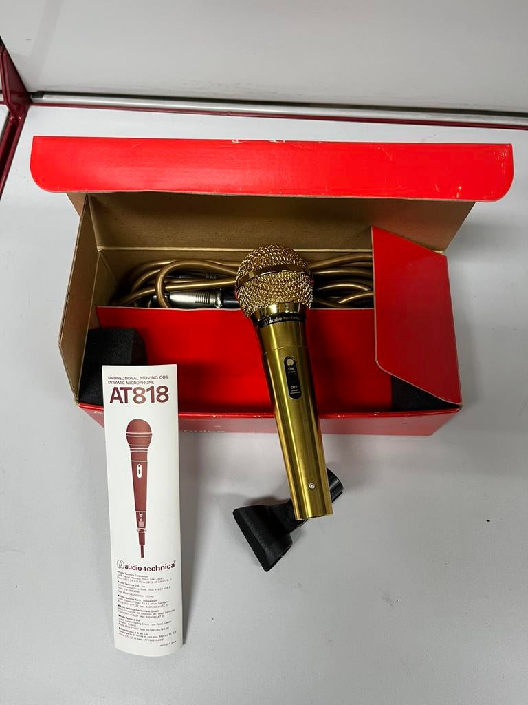 Microphone Audio-Technica AT818 Gold, Musique & Instruments, Microphones, Comme neuf, Enlèvement ou Envoi