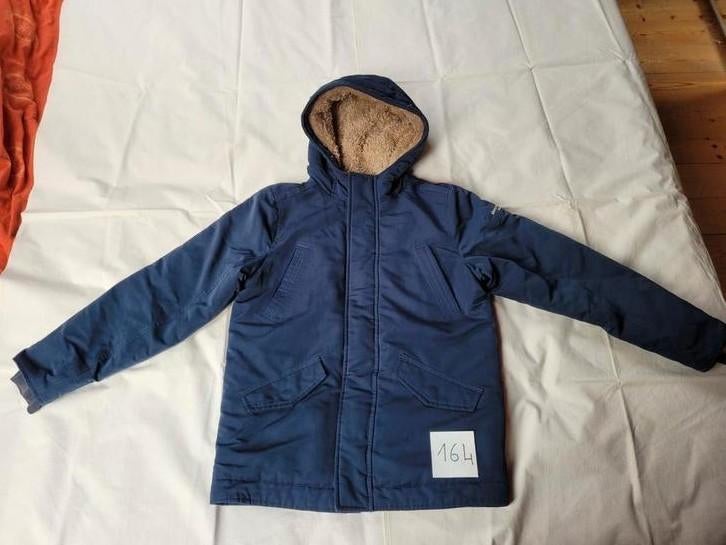 T164 Veste Abercrombie Kids bleue marine  hiver, Garçon, Enlèvement ou Envoi, Abercrombie, Utilisé