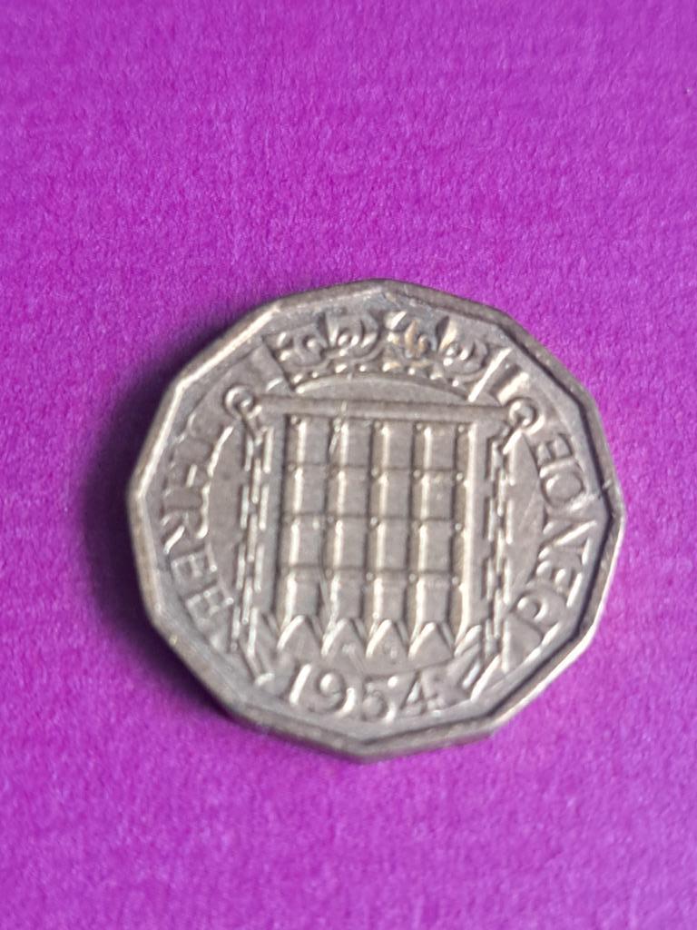 1954 Angleterre 3 pence Elizabeth II, Envoi, Autres pays, Monnaie en vrac
