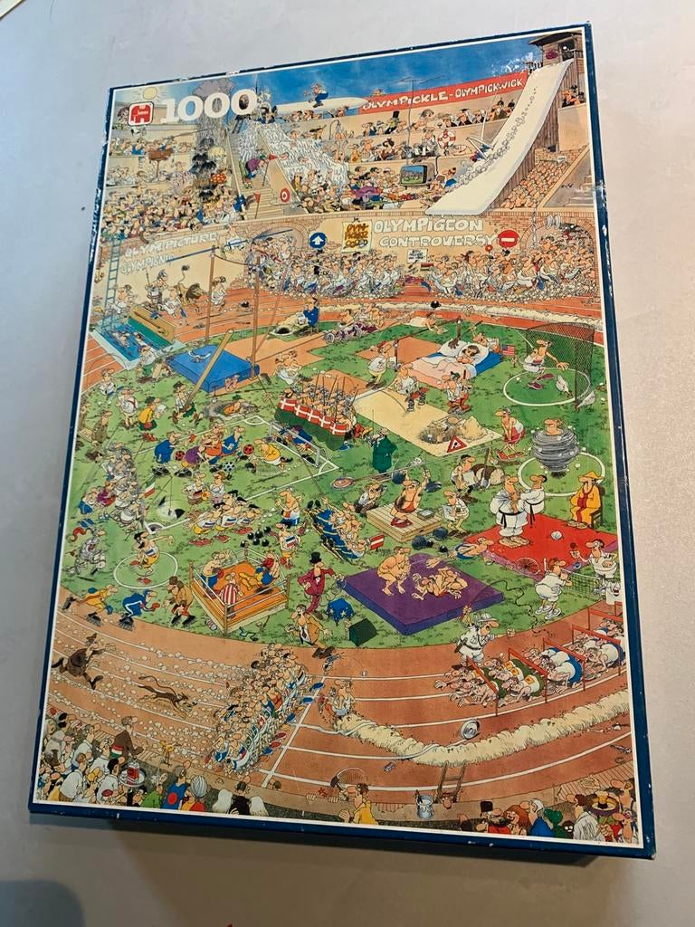 Vintage puzzel Jan Van Haasteren Olympics 1000 st, Ophalen of Verzenden, Zo goed als nieuw