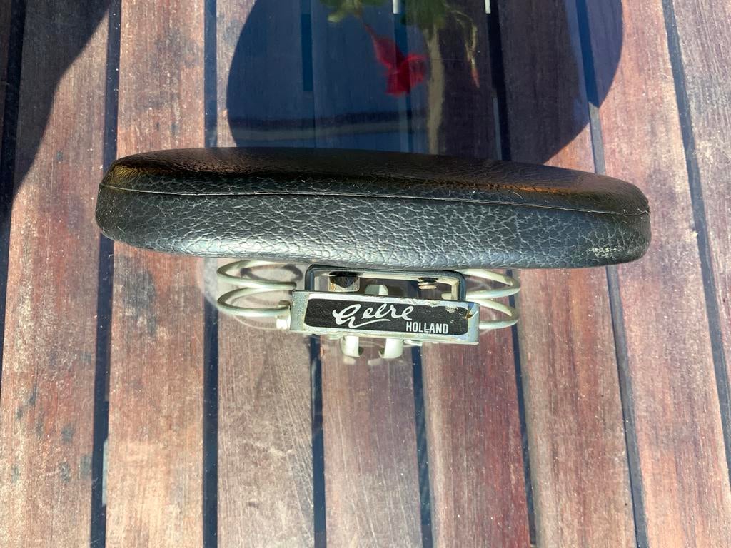 Vintage Heere Holland rokzadel dames zadel zwart, Fietsen en Brommers, Fietsonderdelen, Zadel