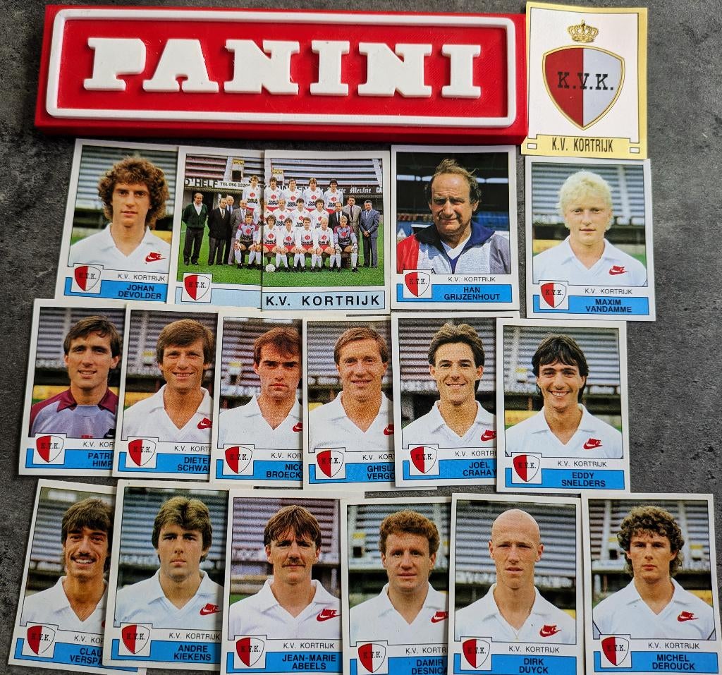 PANINI FOOTBALL 88 KVK KORTRIJK 18 STICKERS 1988 voetbal, Hobby en Vrije tijd, Stickers en Plaatjes, Nieuw, Verzenden