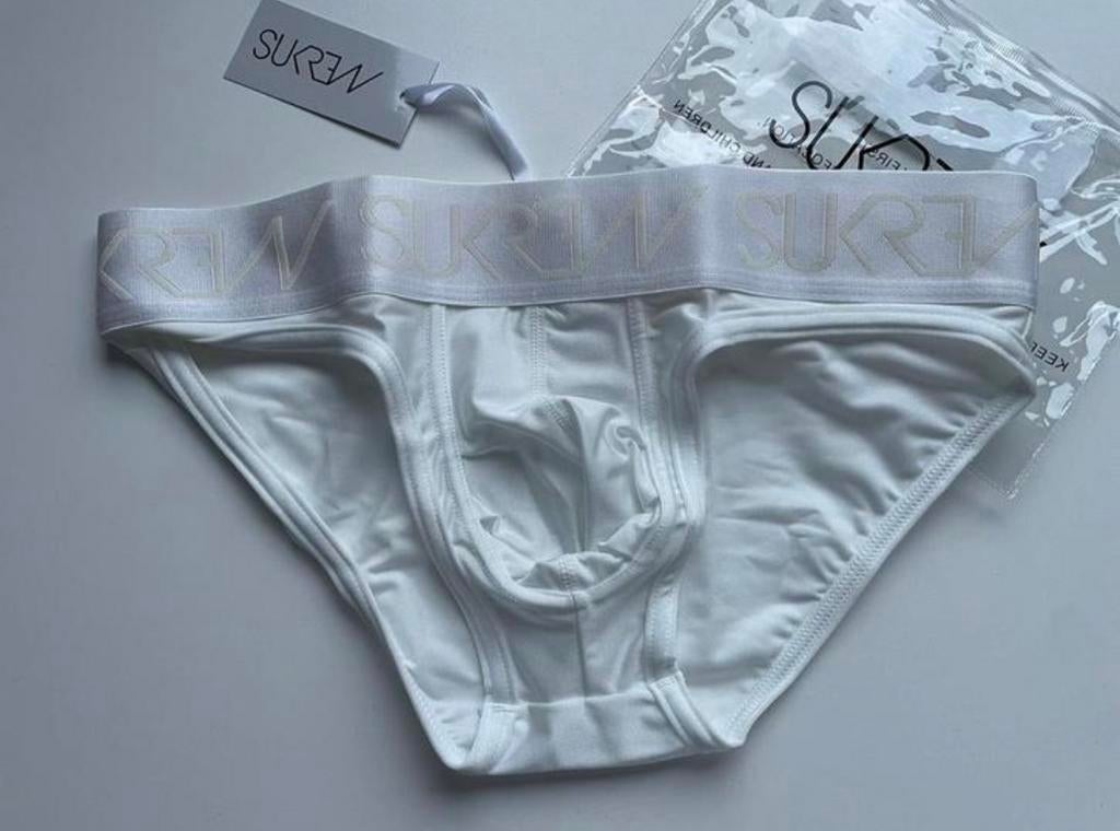 Slip en polyamide Sukrew, Envoi, Blanc, Slip