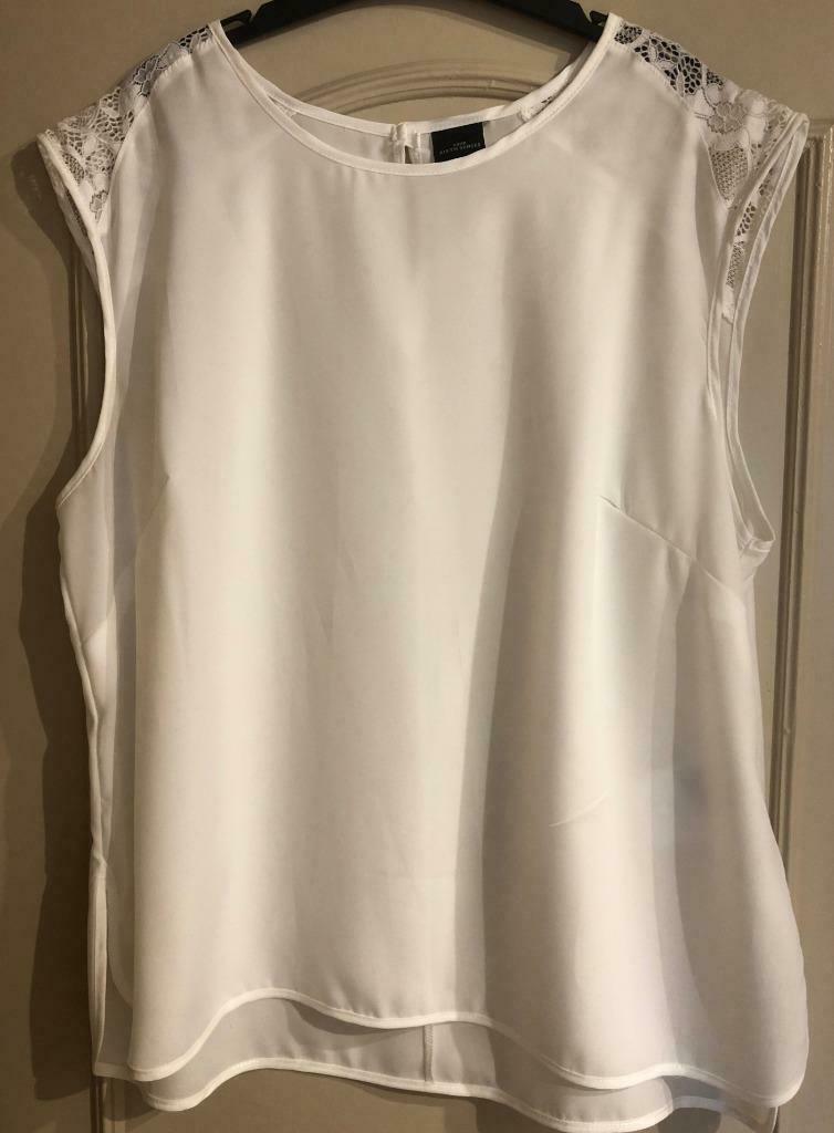 Lumineux et scintillant top – blouse dentelle. Sixth Sense., M&S, Ophalen of Verzenden, Nieuw, Wit