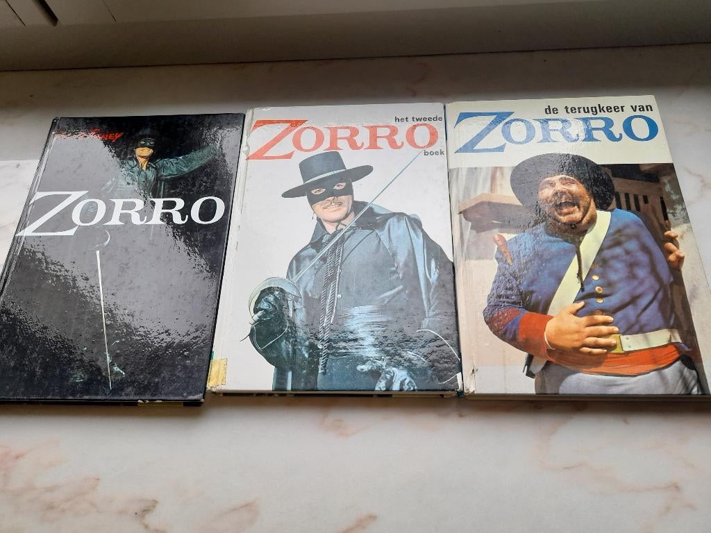 3 vintage zorro boeken tv serie, Ophalen of Verzenden, Zo goed als nieuw