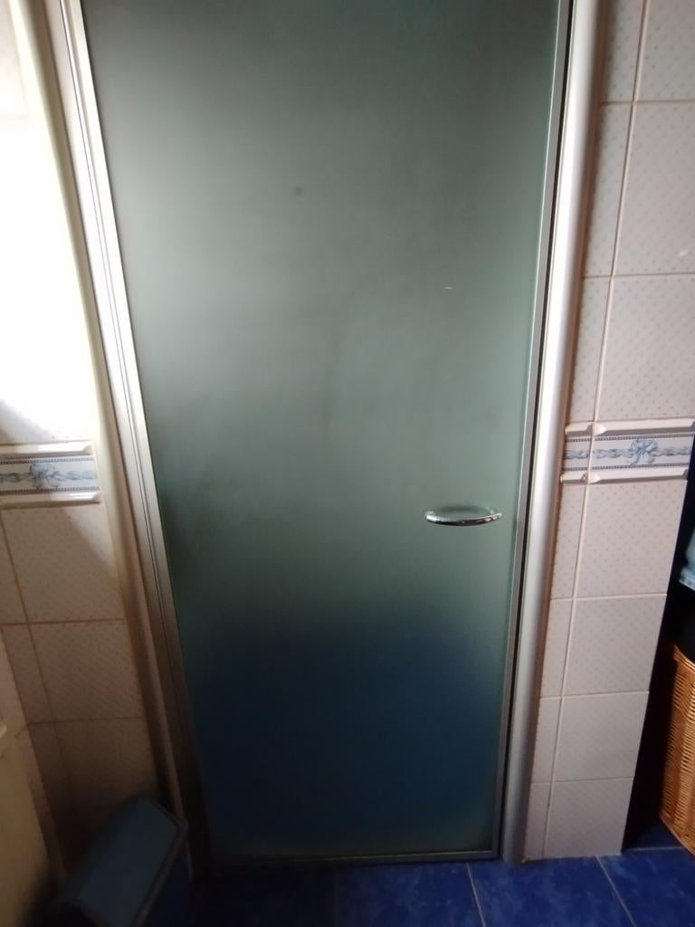 Porte de douche en verre trempé 8mm réglable en largeur, Utilisé