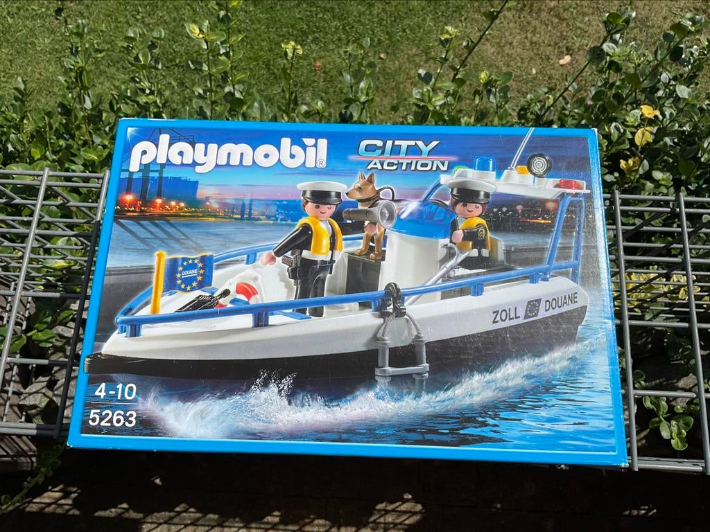 Playmobil politieboot douaneboot, Kinderen en Baby's, Speelgoed | Playmobil, Ophalen of Verzenden, Gebruikt, Complete set