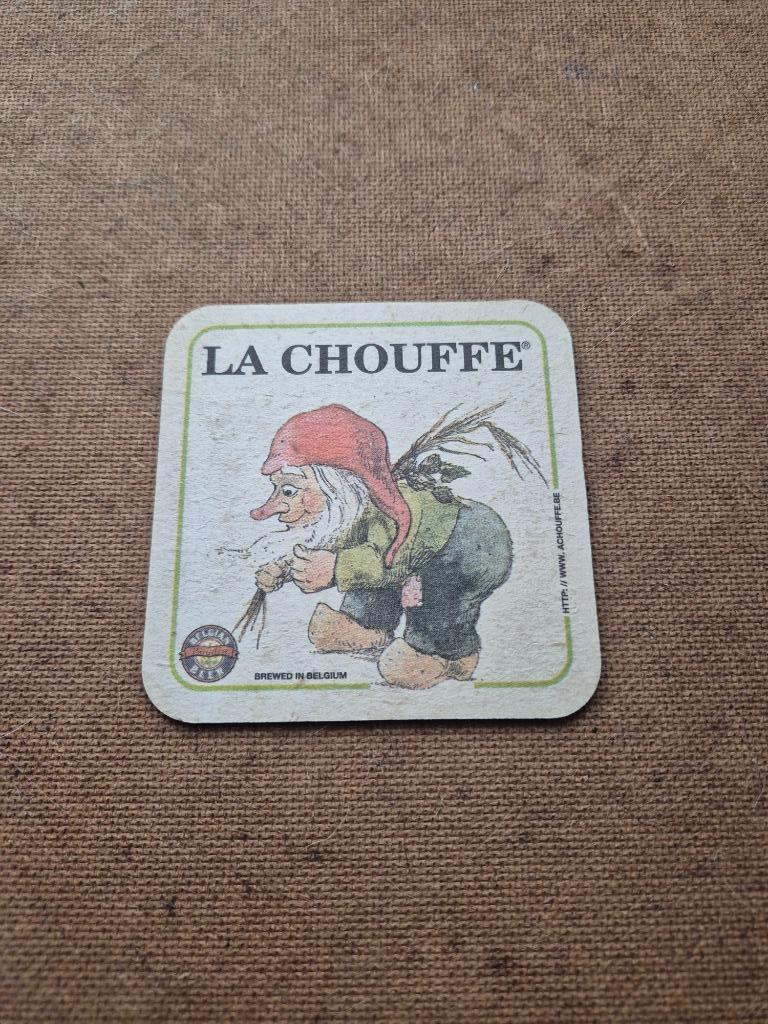 Sous bock La Chouffe (modèle 1), Ophalen of Verzenden, Gebruikt, Viltje(s), Overige merken