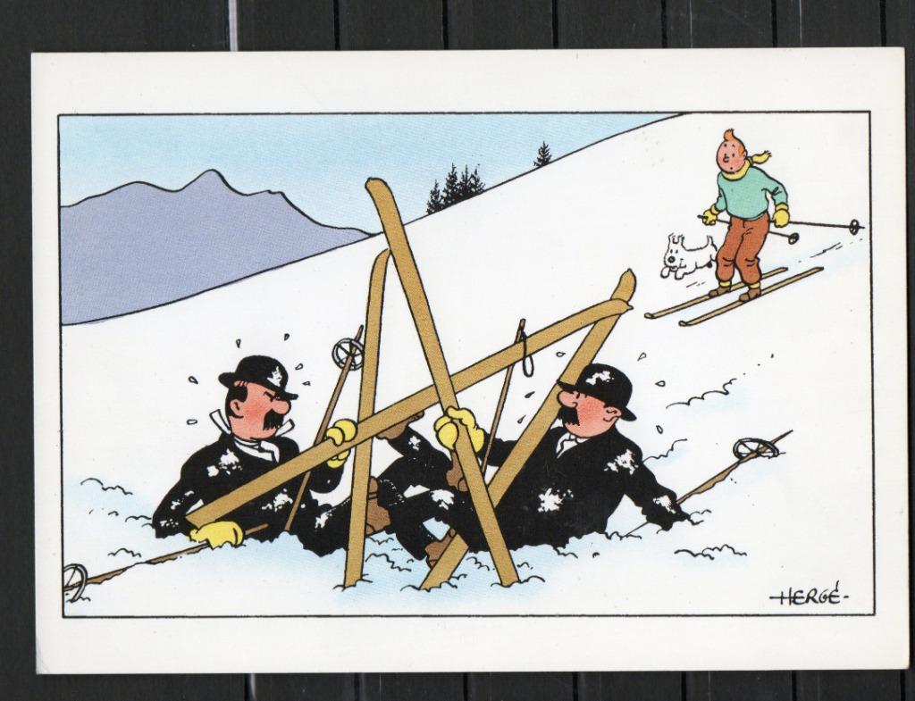 Grande carte postale : Hergé : Tintin/Kuifje - neige, Enlèvement ou Envoi