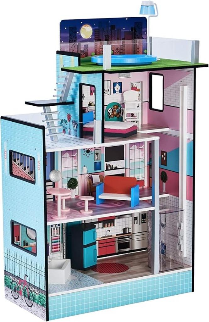 Olivia's Little World Houten poppenhuis SNELLE GRATIS LEV, Verzenden, Nieuw, Poppenhuis