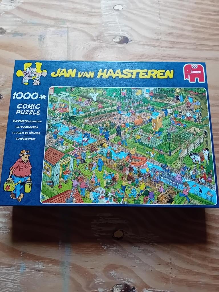 Jan Van Haasteren puzzel "De Volkstuintjes" 1000st, Ophalen of Verzenden, 500 t/m 1500 stukjes, Zo goed als nieuw, Legpuzzel