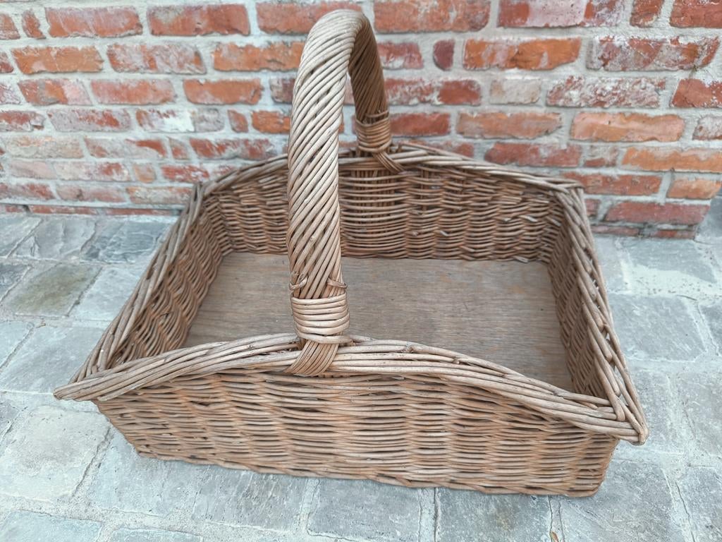 Grote Houtblokken mand 65x45 cm, Huis en Inrichting, Ophalen, Gebruikt, Mand