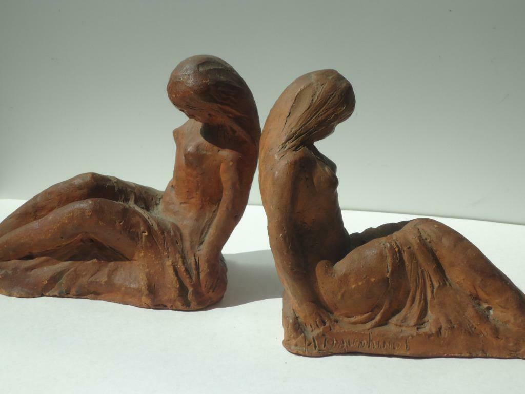 Henri DAUPHINOT °1884-1955 2x serre-livres nues baigneuses, Enlèvement