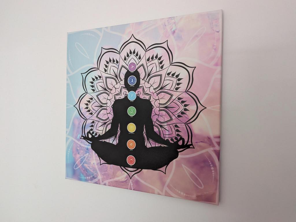 Decoratieve kaart van Chakra's, Ophalen