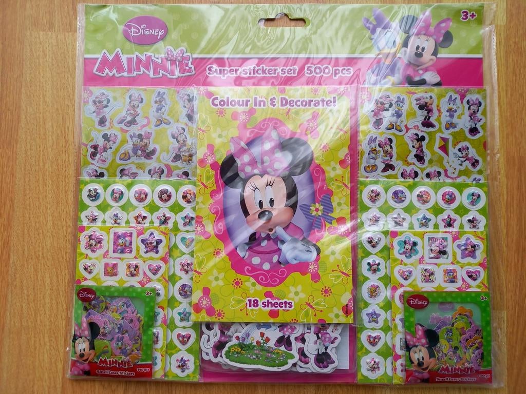 SUPERSET  VAN 500 MINNIE MOUSE STICKERS, Ophalen of Verzenden