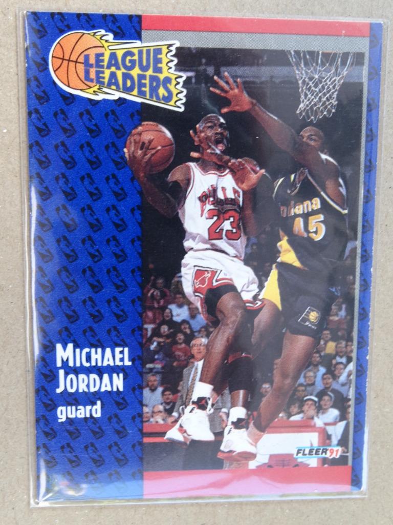 1991 Fleer Michael Jordan #211All -Star et leader de la ligu, Envoi, Comme neuf, Autres types