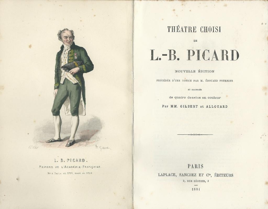 Théâtre choisi de L.-B. Picard (1881) katernen ongesneden, Antiek en Kunst, Ophalen of Verzenden